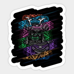 Samurai Mask Cut Sticker